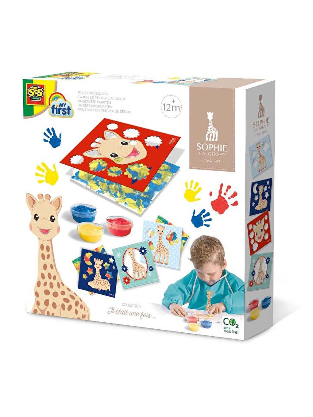 SES Creative Karışık Sophie La Girafe - Parmak Boyası Kartları - 1