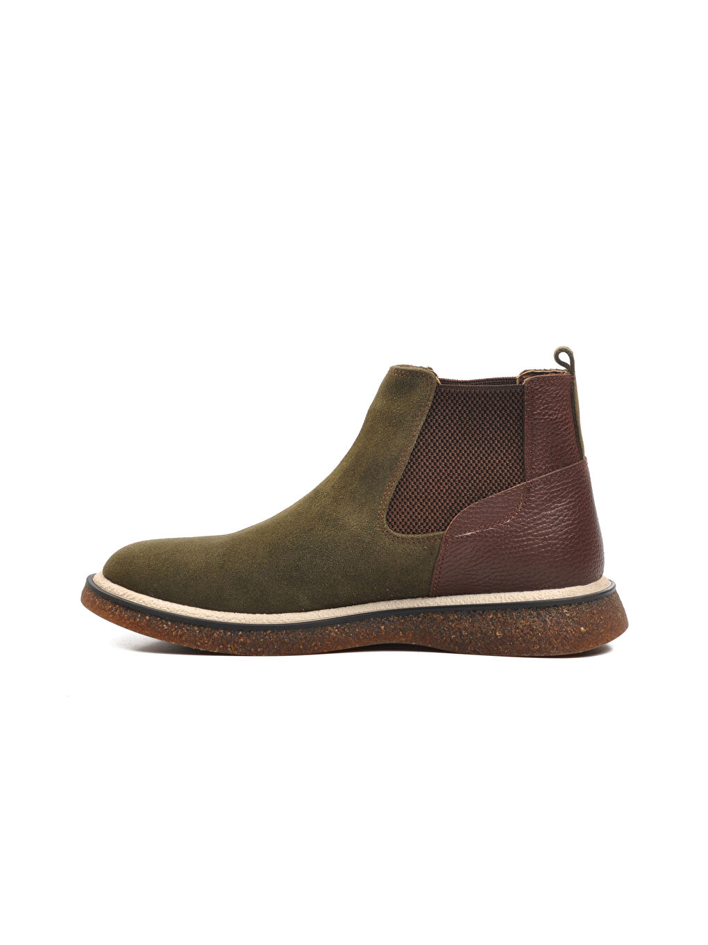Haki Süet Hakiki Deri Erkek Chelsea Bot 684016 M-1