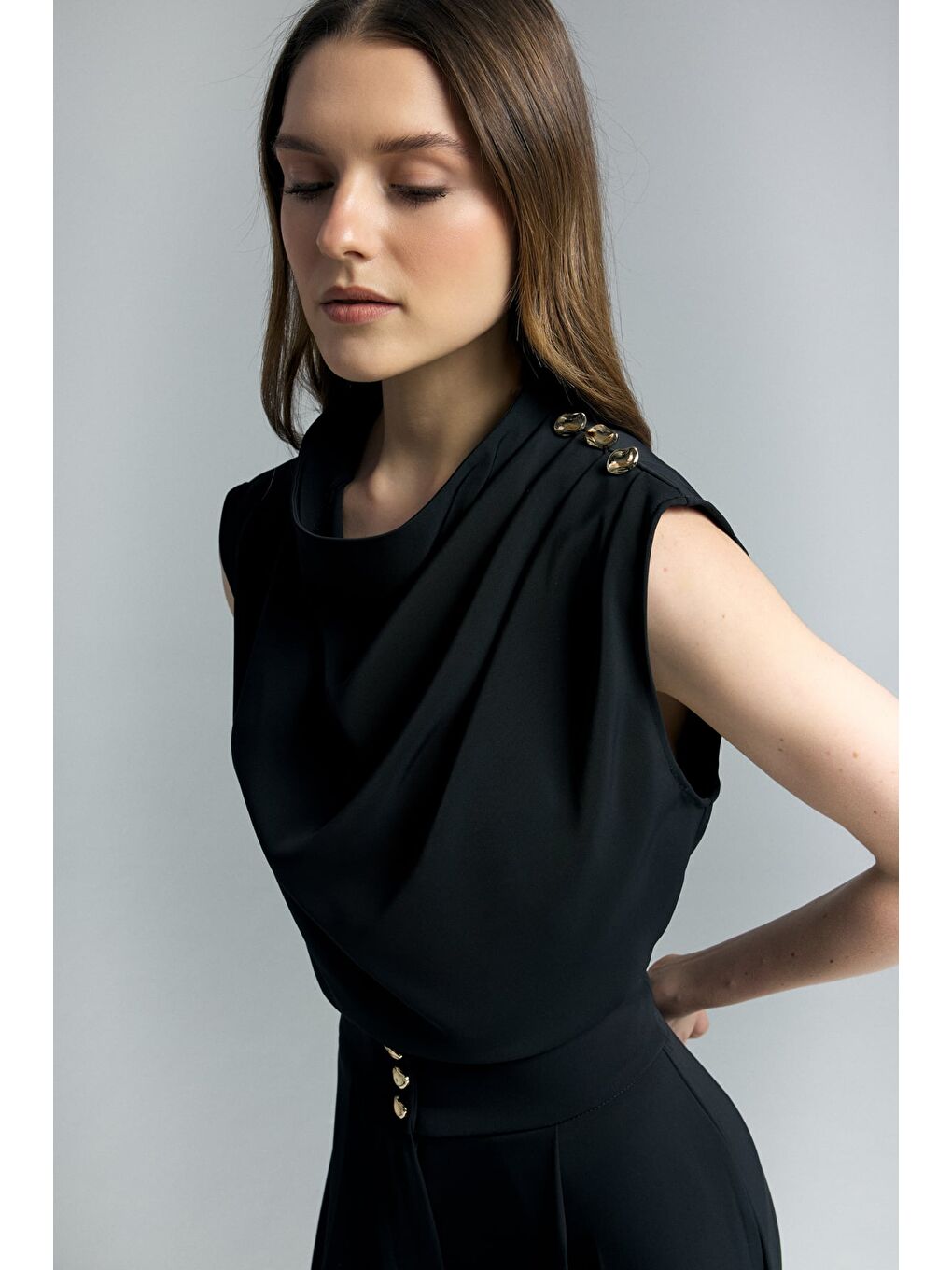 Talia Bluz - Siyah-4