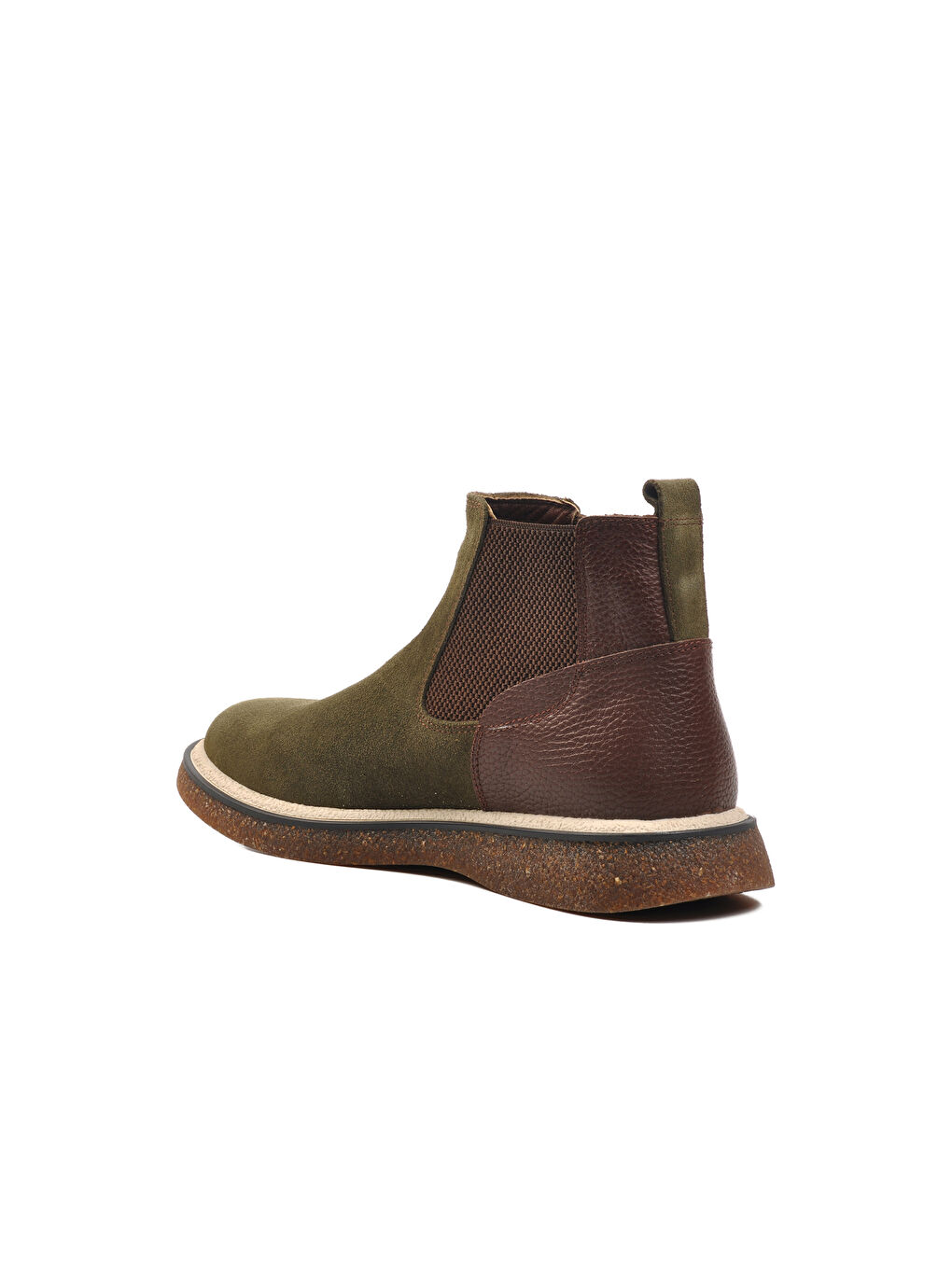 Haki Süet Hakiki Deri Erkek Chelsea Bot 684016 M-3