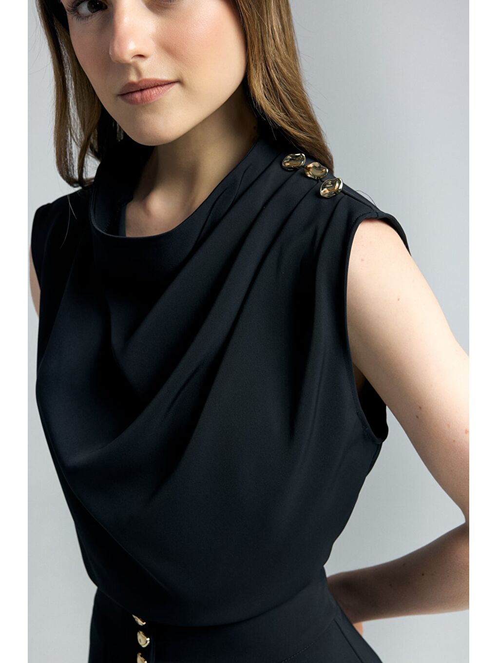 Talia Bluz - Siyah-5