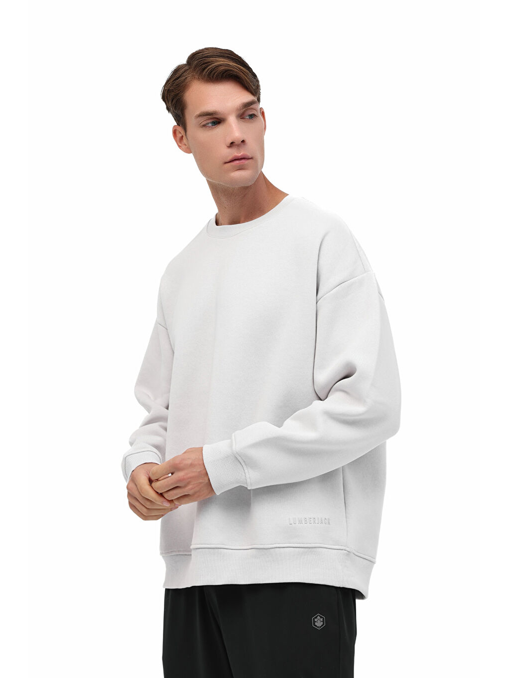 Gri MB ROS 16HS108 5PR Taş Rengi Erkek Sweatshirt