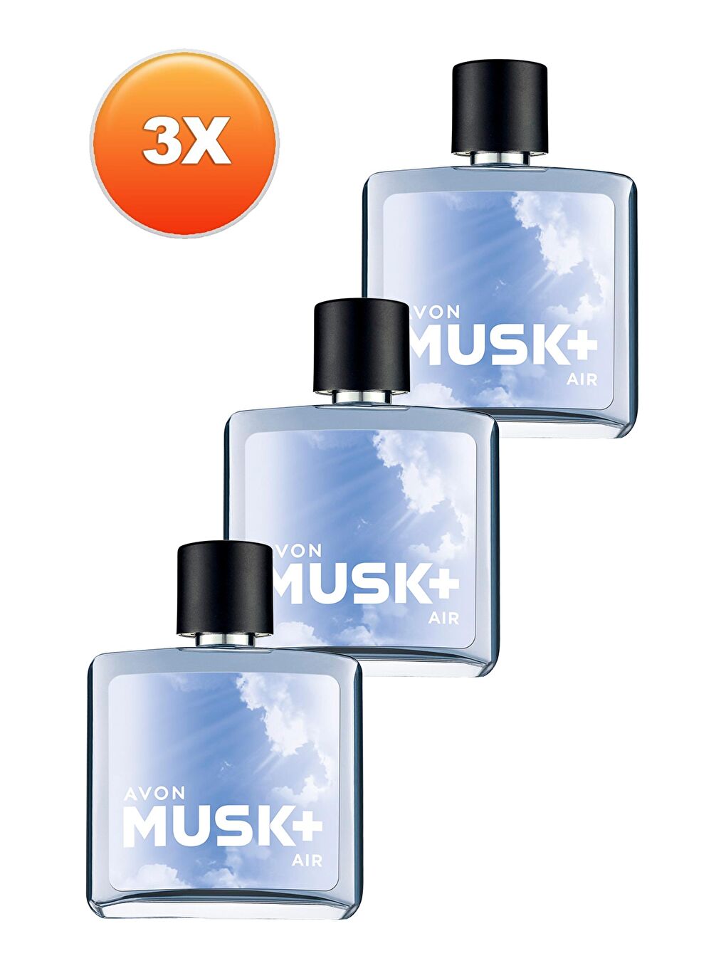 AVON Musk Air Erkek Parfüm Edt 75 Ml. Üçlü Set - 1