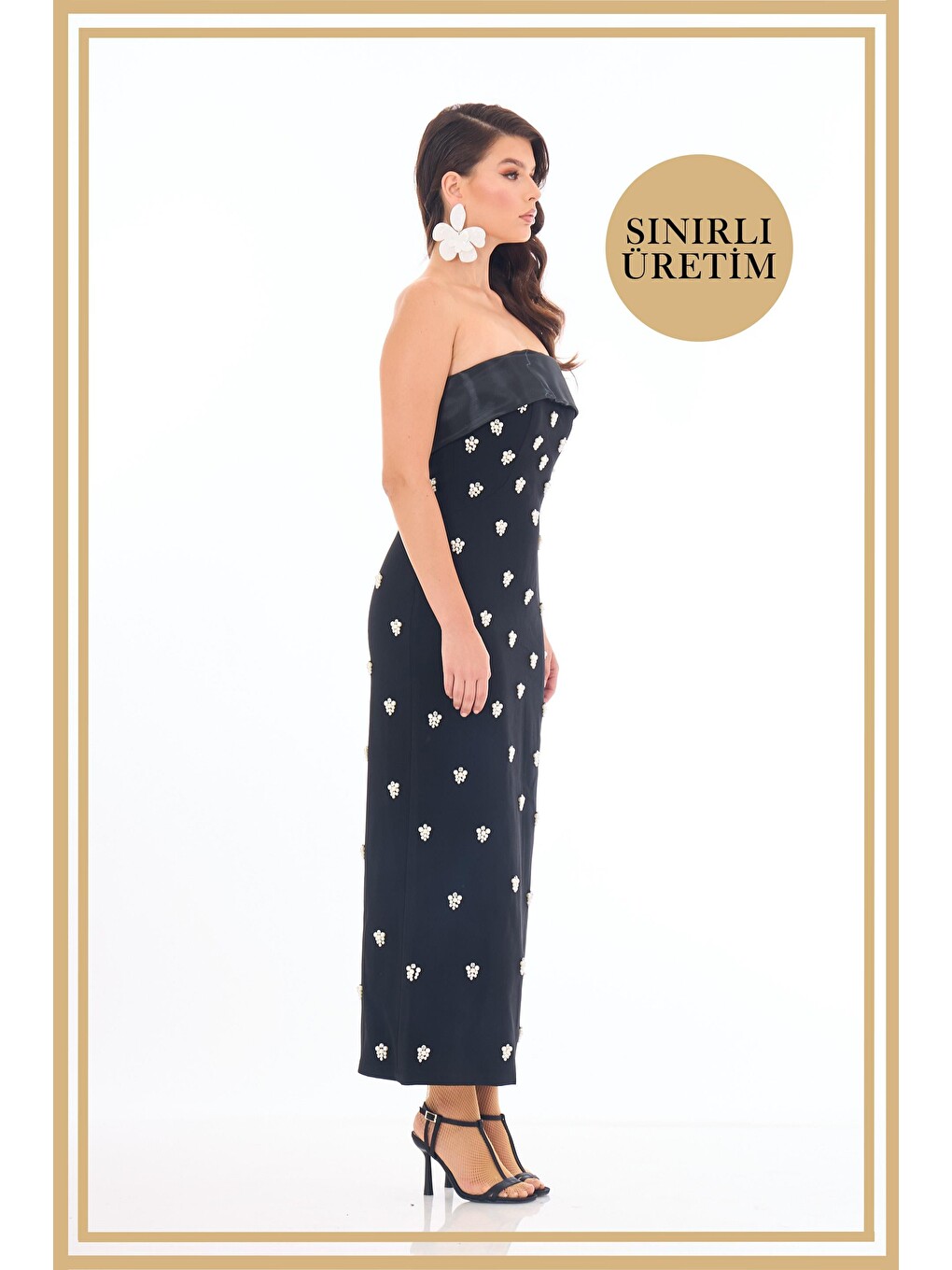 Limited Edition | Isabella Siyah Uzun Elbise-2