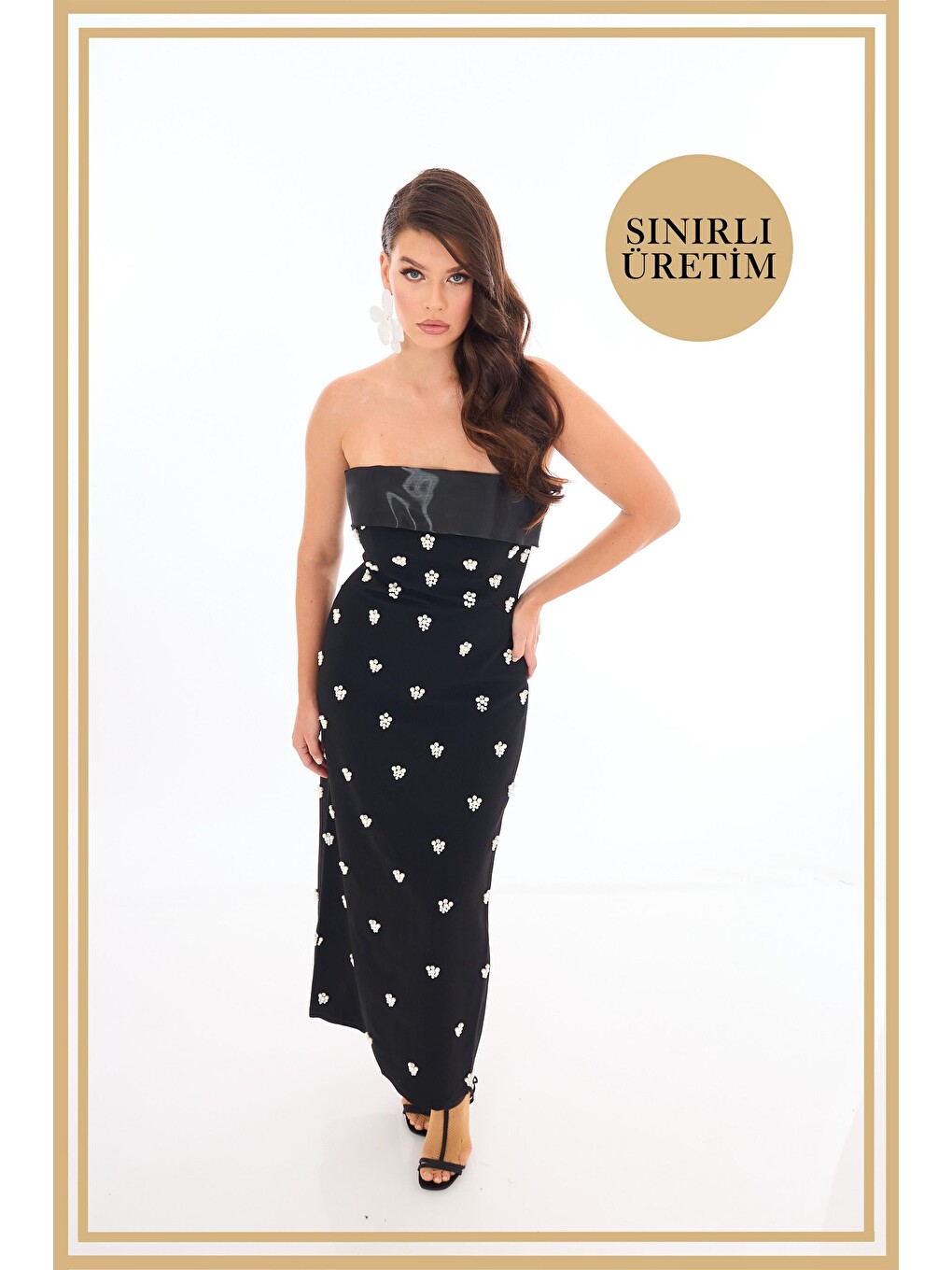 Limited Edition | Isabella Siyah Uzun Elbise-3