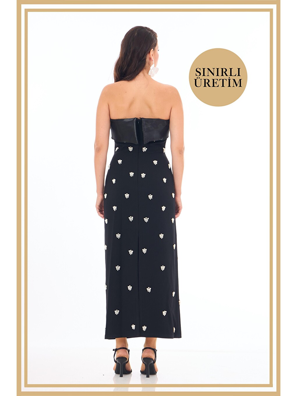 Limited Edition | Isabella Siyah Uzun Elbise-4