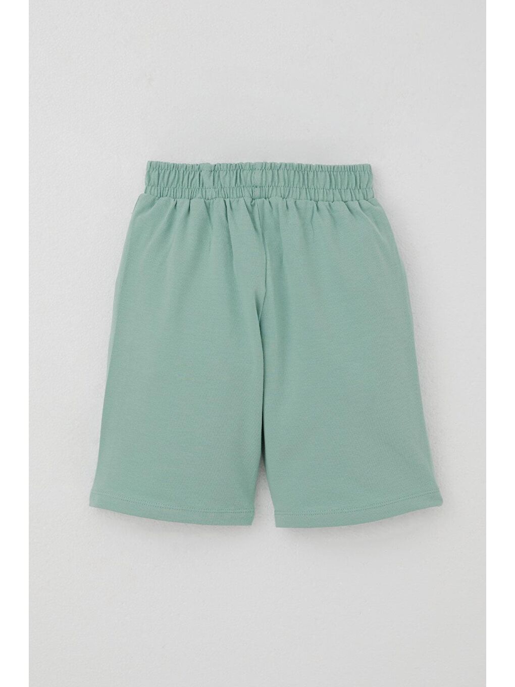 Turkuaz Erkek Çocuk Şortlu Takım Eğlenceli İş Makineleri Desenli Su Yeşili (1.5-5 Yaş)-4