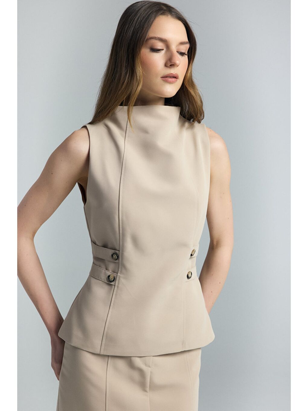 Kahverengi Jessi Bluz - Camel