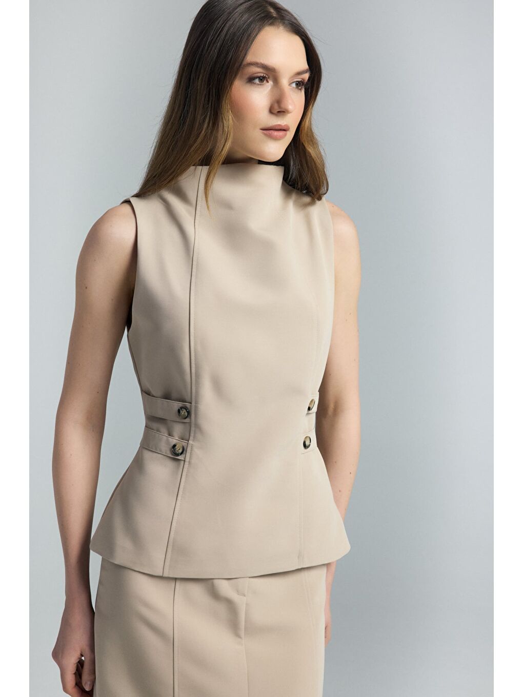 Kahverengi Jessi Bluz - Camel-1