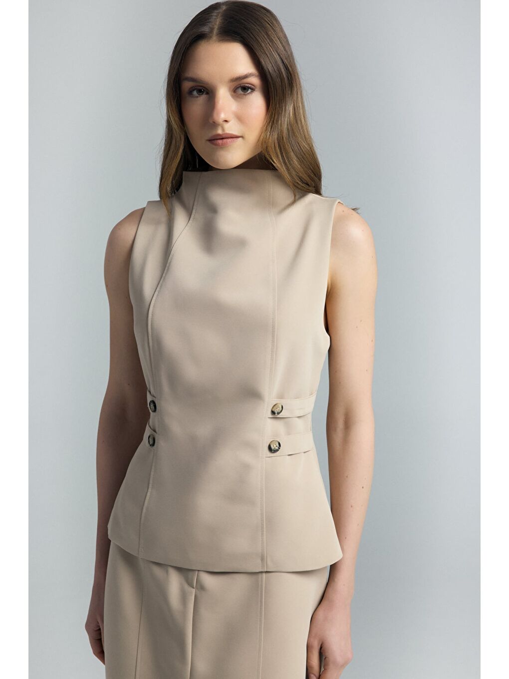 Kahverengi Jessi Bluz - Camel-2