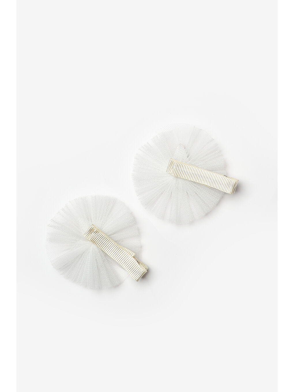 Sarı Altın Tül Detaylı Yıldız Figürlü 2'li Kız Çocuk Klips Toka-2