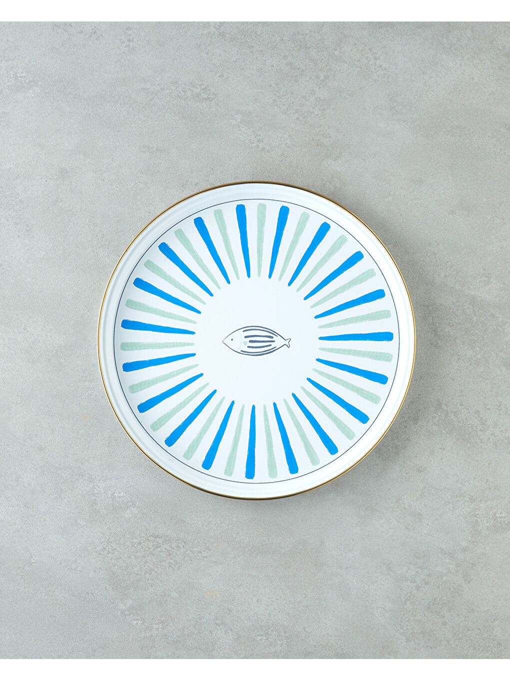 Aqualuna Emaye Tepsi 31 cm Mavi