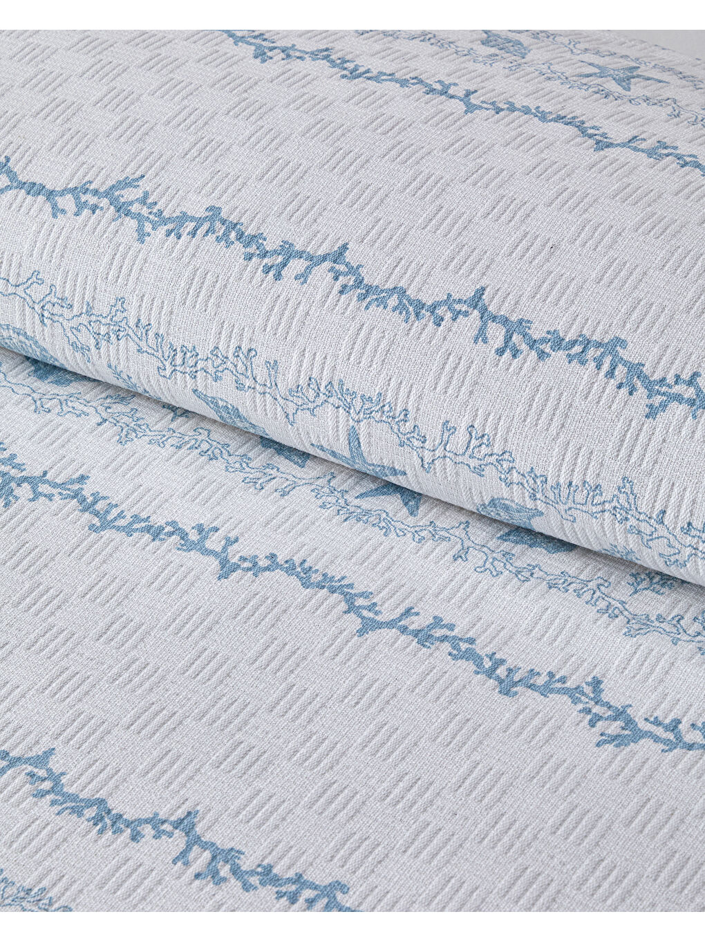 Submarine Treasures Baskılı Pamuklu King Size Pike 240x220 cm Mavi-2