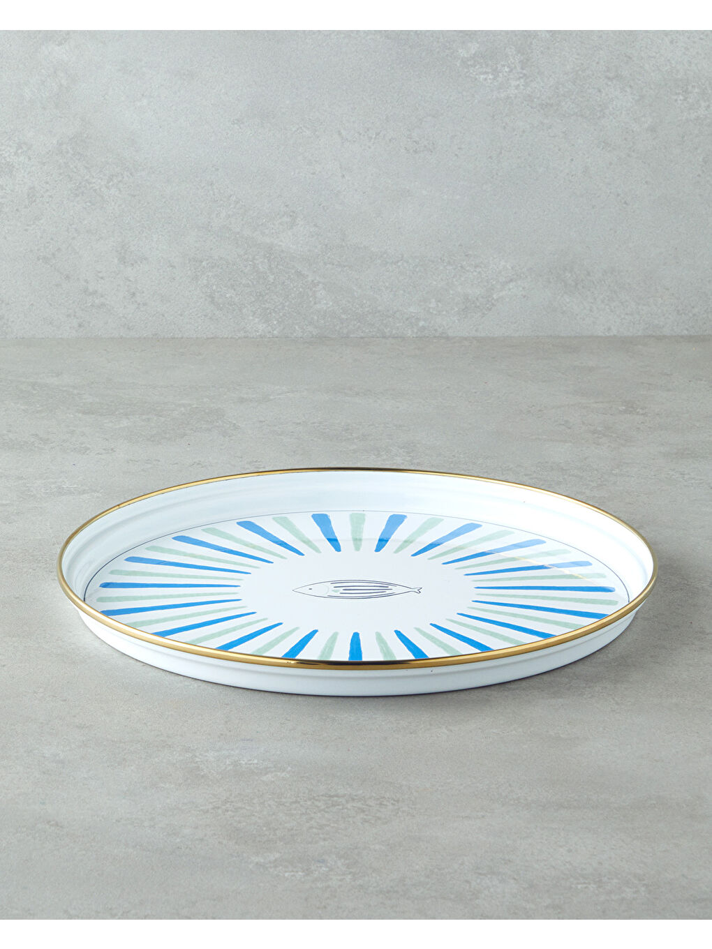 Aqualuna Emaye Tepsi 31 cm Mavi-1