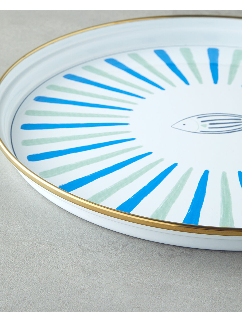 Aqualuna Emaye Tepsi 31 cm Mavi-2