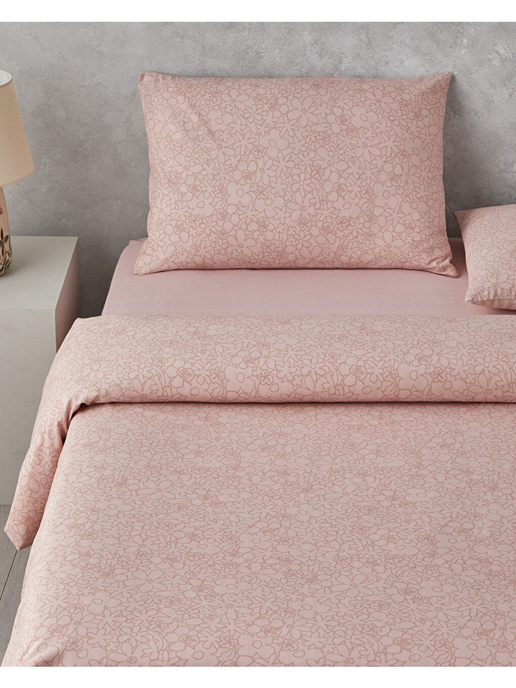 Mosaic Blossom Kolay Ütülenir Çift Kişilik Nevresim Takımı 200x220 cm Pembe-2