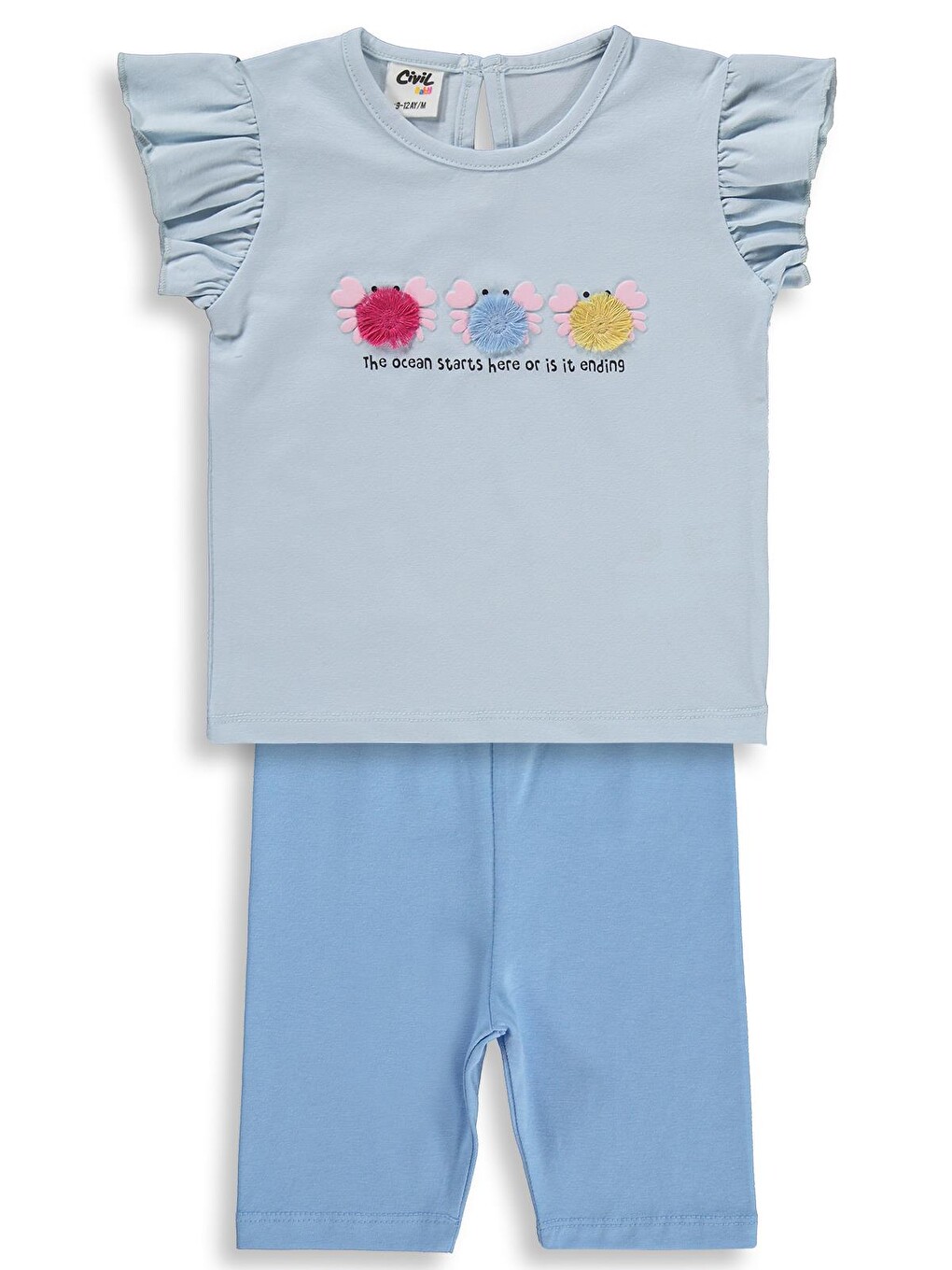 Baby Renkli Nakışlar 6-18 Ay Takım - Mavi