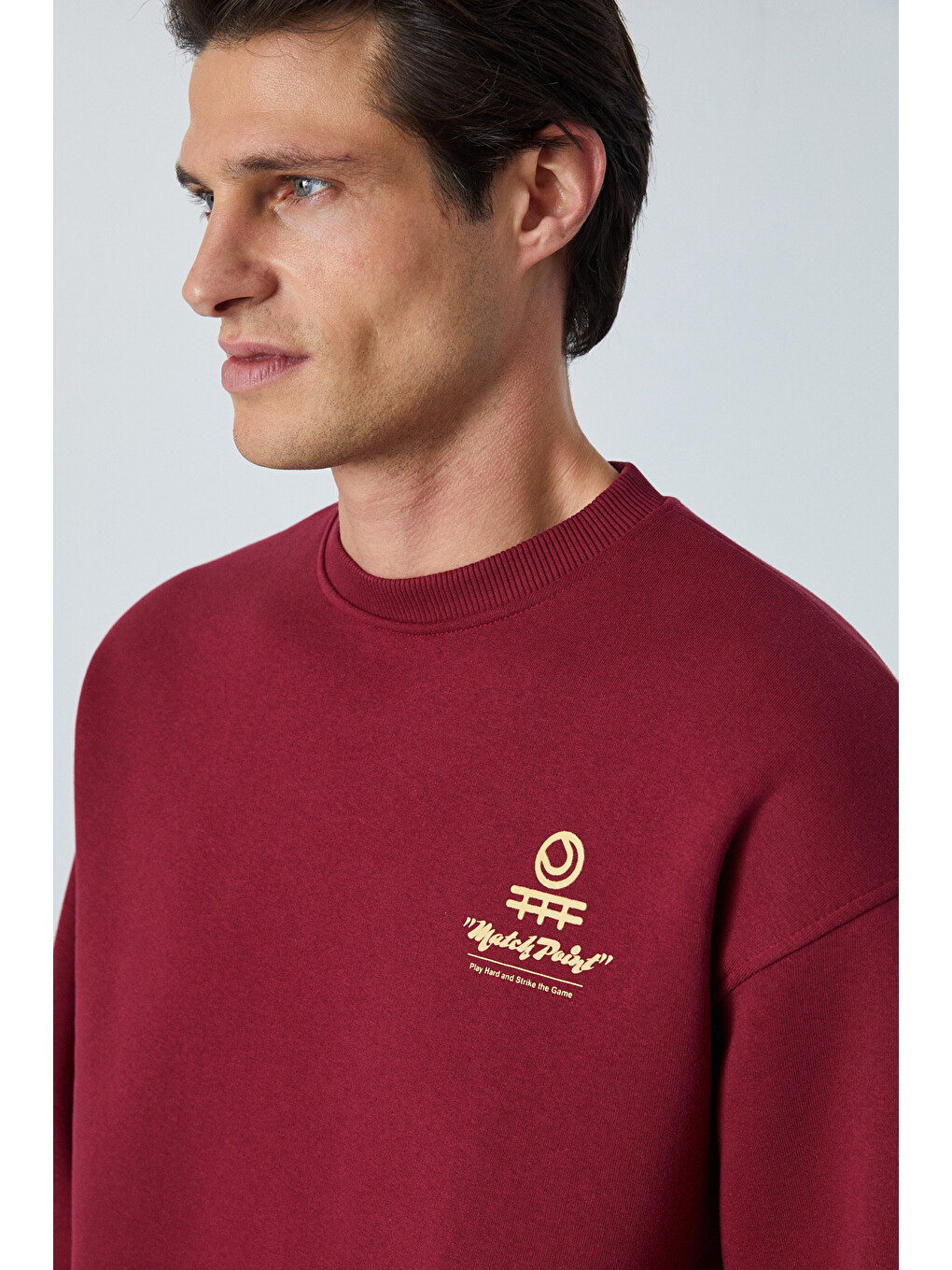 Sınner Erkek Yumuşacık Kumaşlı Bordo Sweatshirt-3