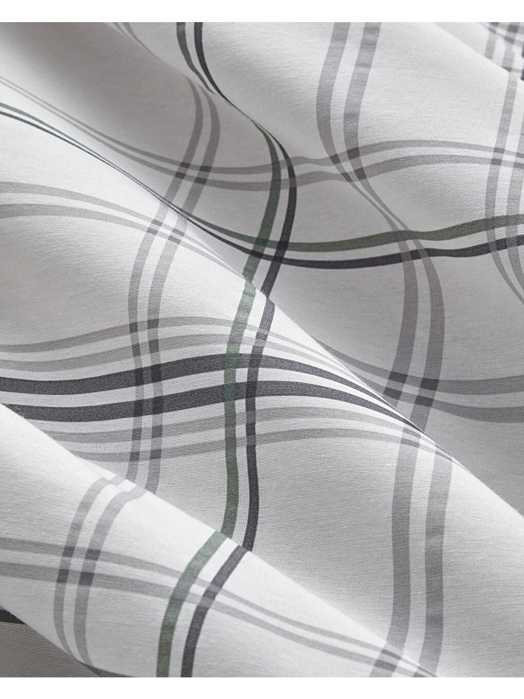 Graphic Grid Kolay Ütülenir Çift Kişilik Nevresim Takımı 200x220 cm Gri-5