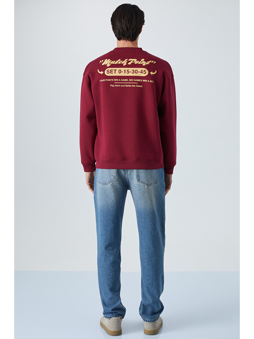 Sınner Erkek Yumuşacık Kumaşlı Bordo Sweatshirt-5