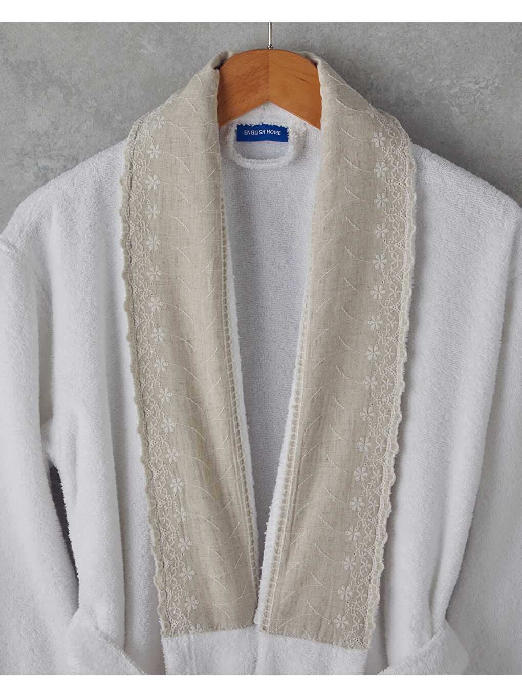 Leggy Pamuklu Bornoz S-M Beyaz-1