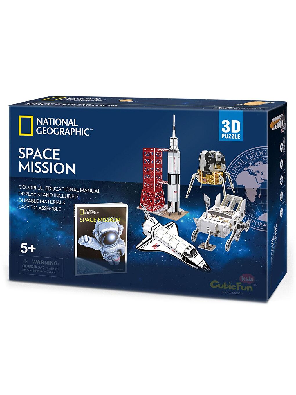 Cubic Fun Karışık 3D Puzzle National Geographic Kids - Space Mission - 1