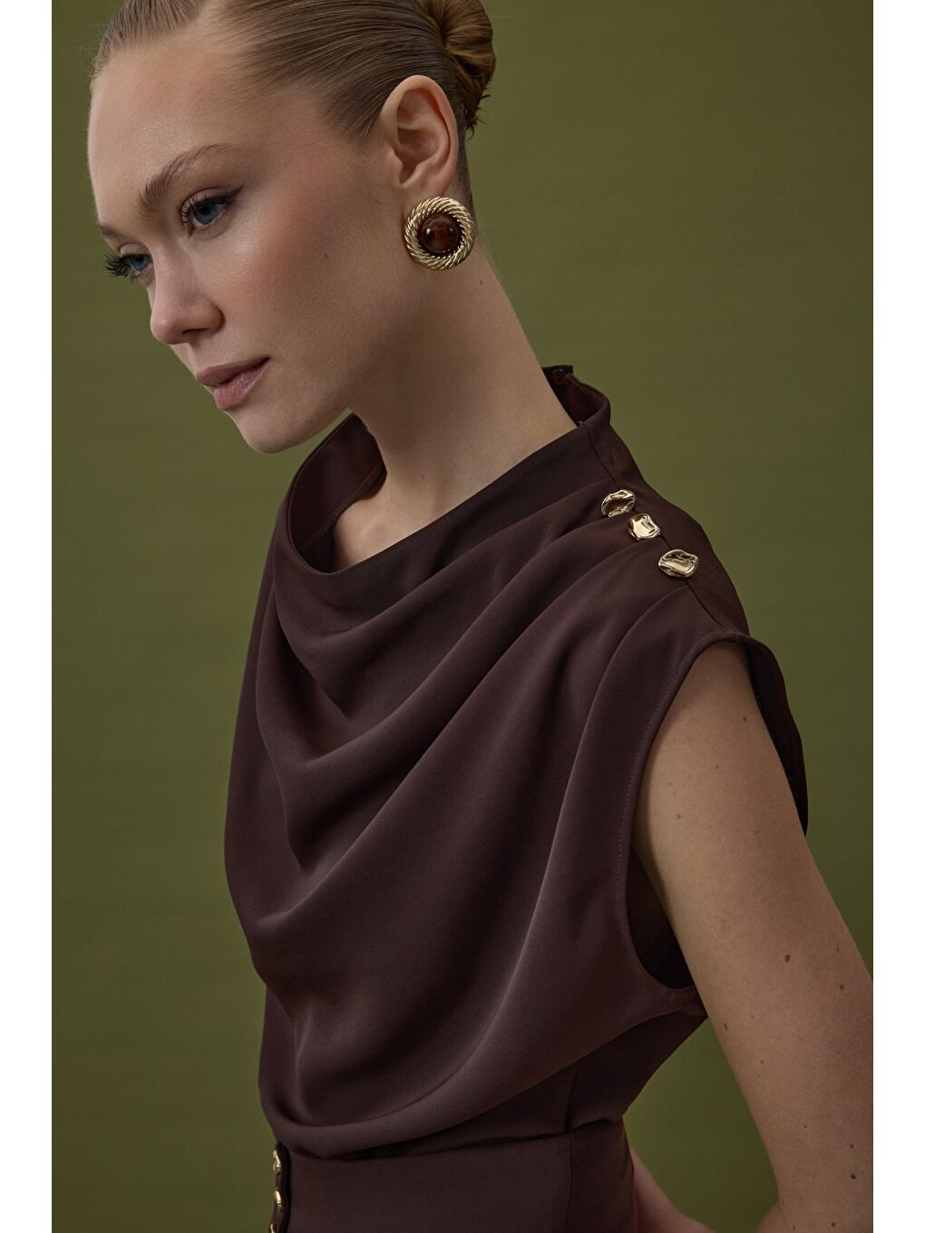 Kahverengi Talia Bluz - Kahve-1