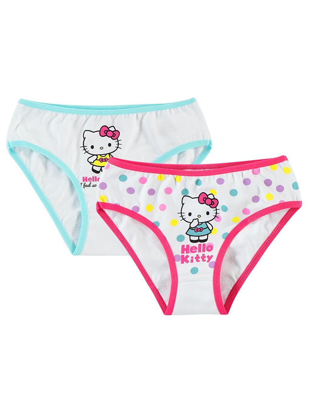 Civil Beyaz Hello Kitty Kız Çocuk 2'li Külot Set 2-10 Yaş Beyaz