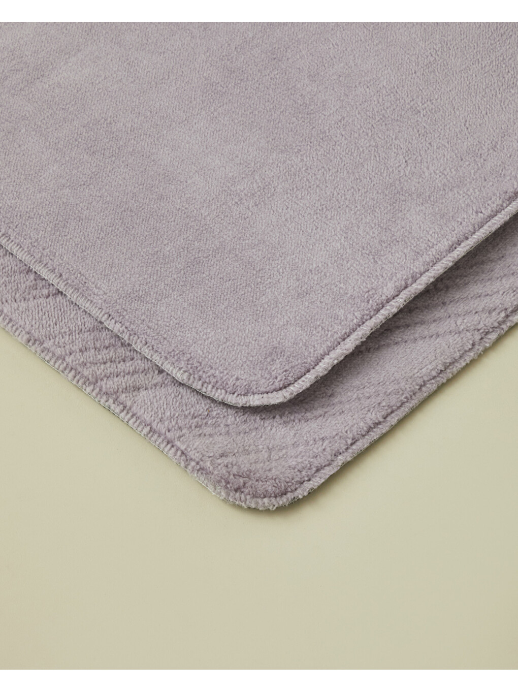 Stripe Line Kaydırmaz Taban Banyo Paspası Seti 60x100 Cm + 50x60 Cm Lila-1