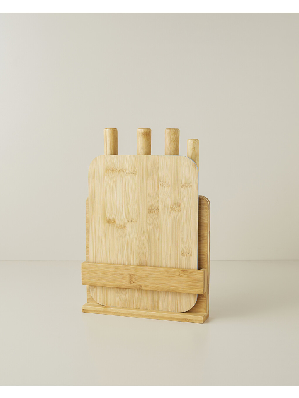 Shelby Bambu 6 Parça Kesme Tahtası Bıçak Seti 38x25 Cm Mavi-2
