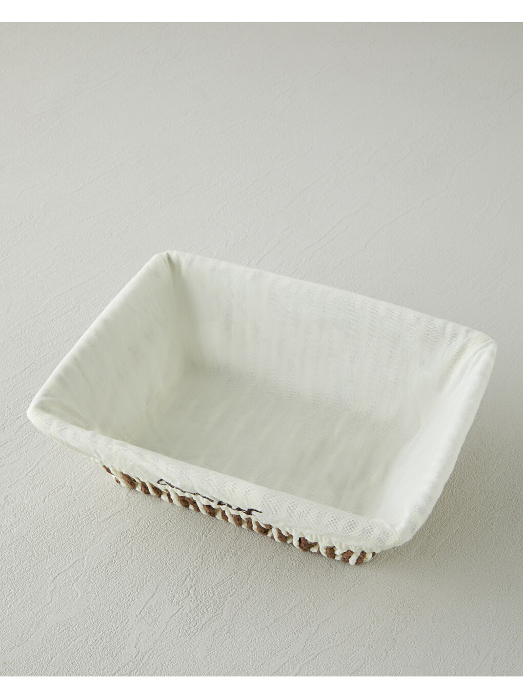 Ekru Navera Kağıt Ekmek Sepeti 23,5x18x8 Cm Krem-2
