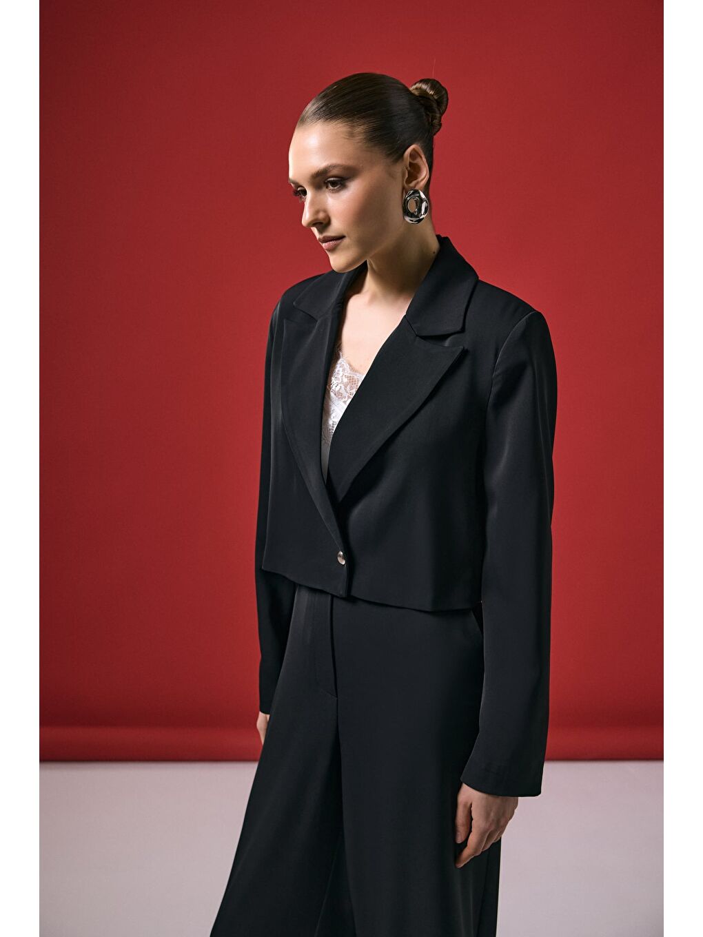 Mari Kısa Ceket - Siyah-1