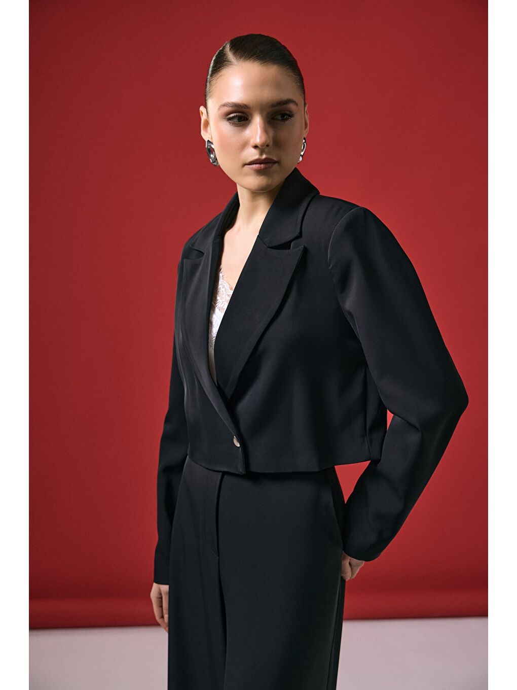 Mari Kısa Ceket - Siyah-2