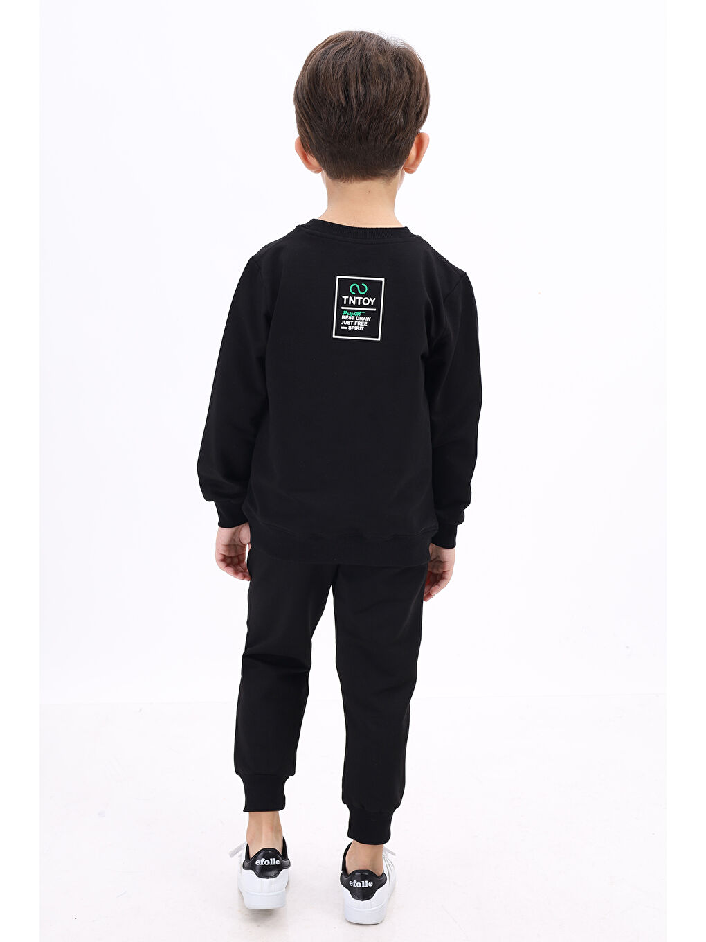 Siyah Erkek Çocuk Baskılı Eşofman Takım-2