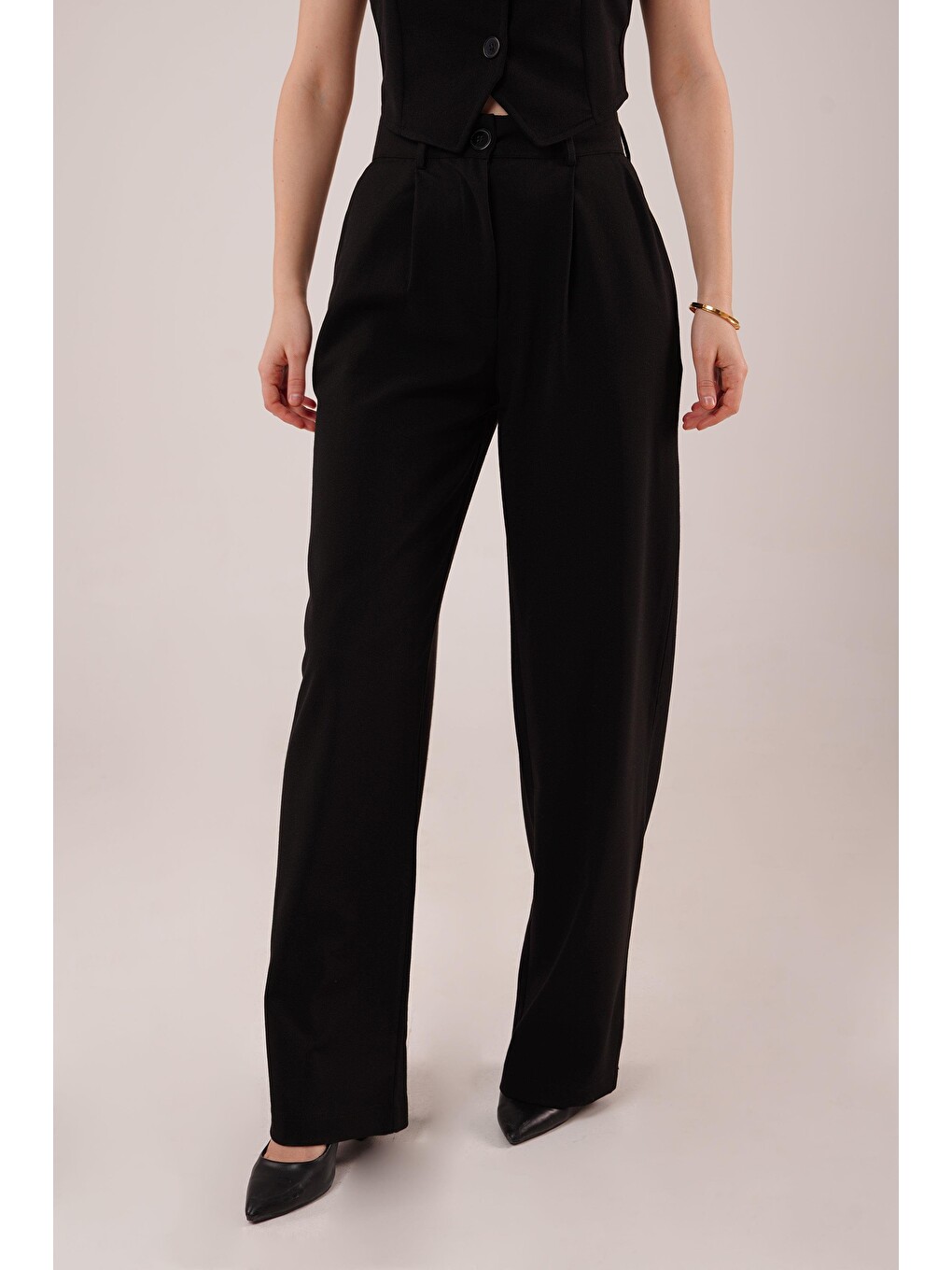 Premium Model Oturtmalı Siyah Pantolon-3