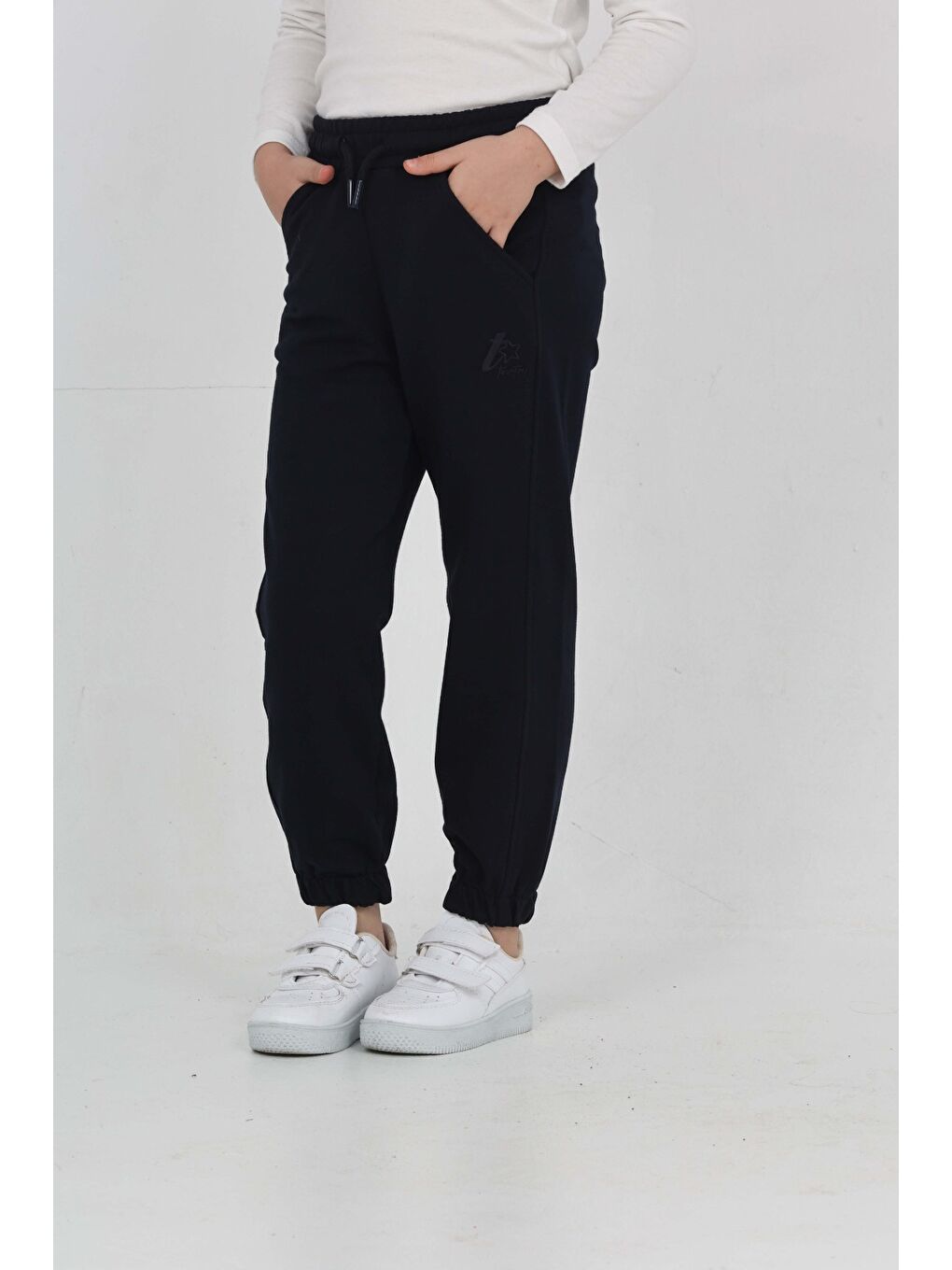 Lacivert Kız Çocuk Tonaton Nakışlı Eşofman Alt