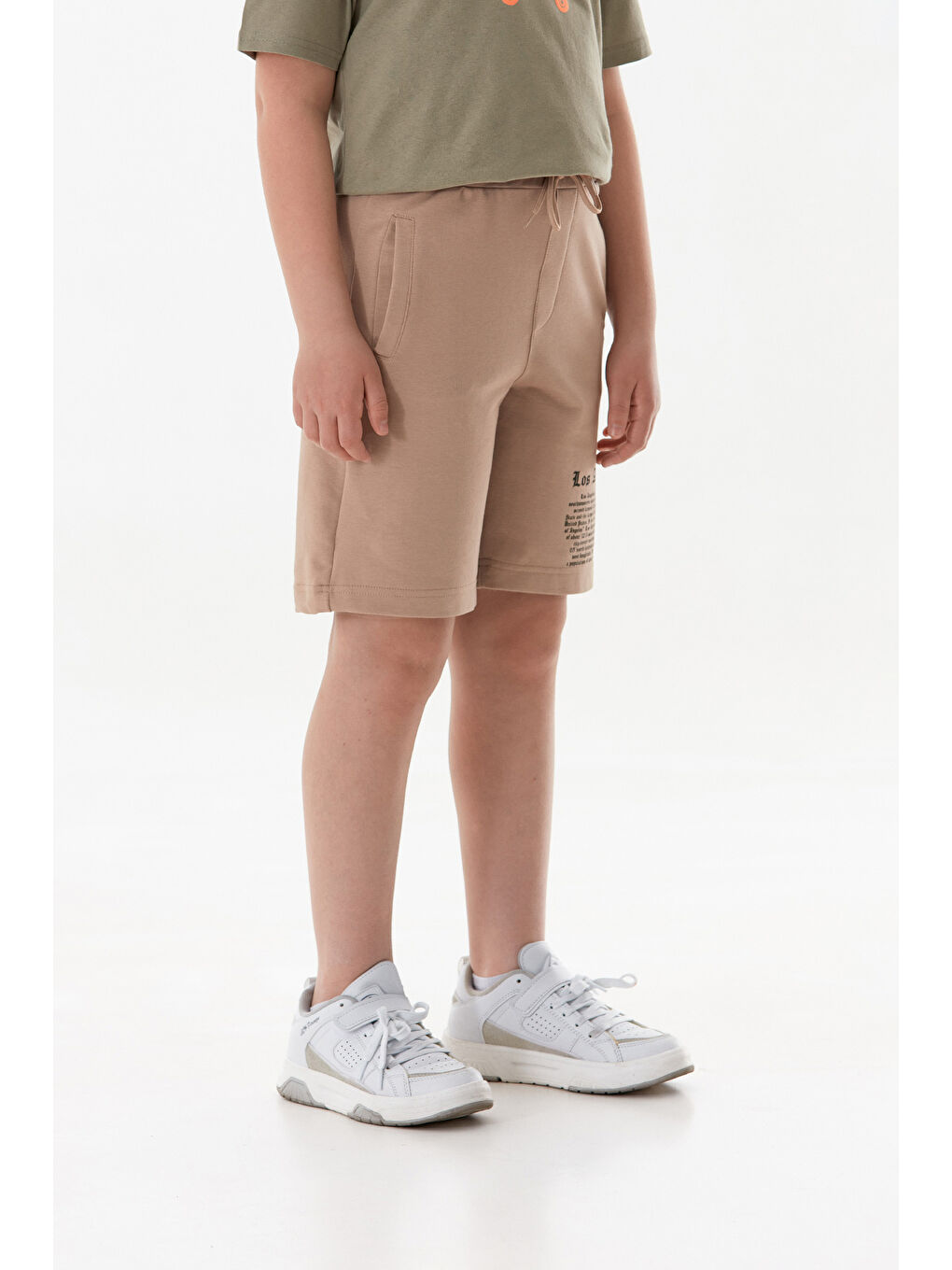 Kahverengi Stay Strong Baskılı Erkek Çocuk Şort-2