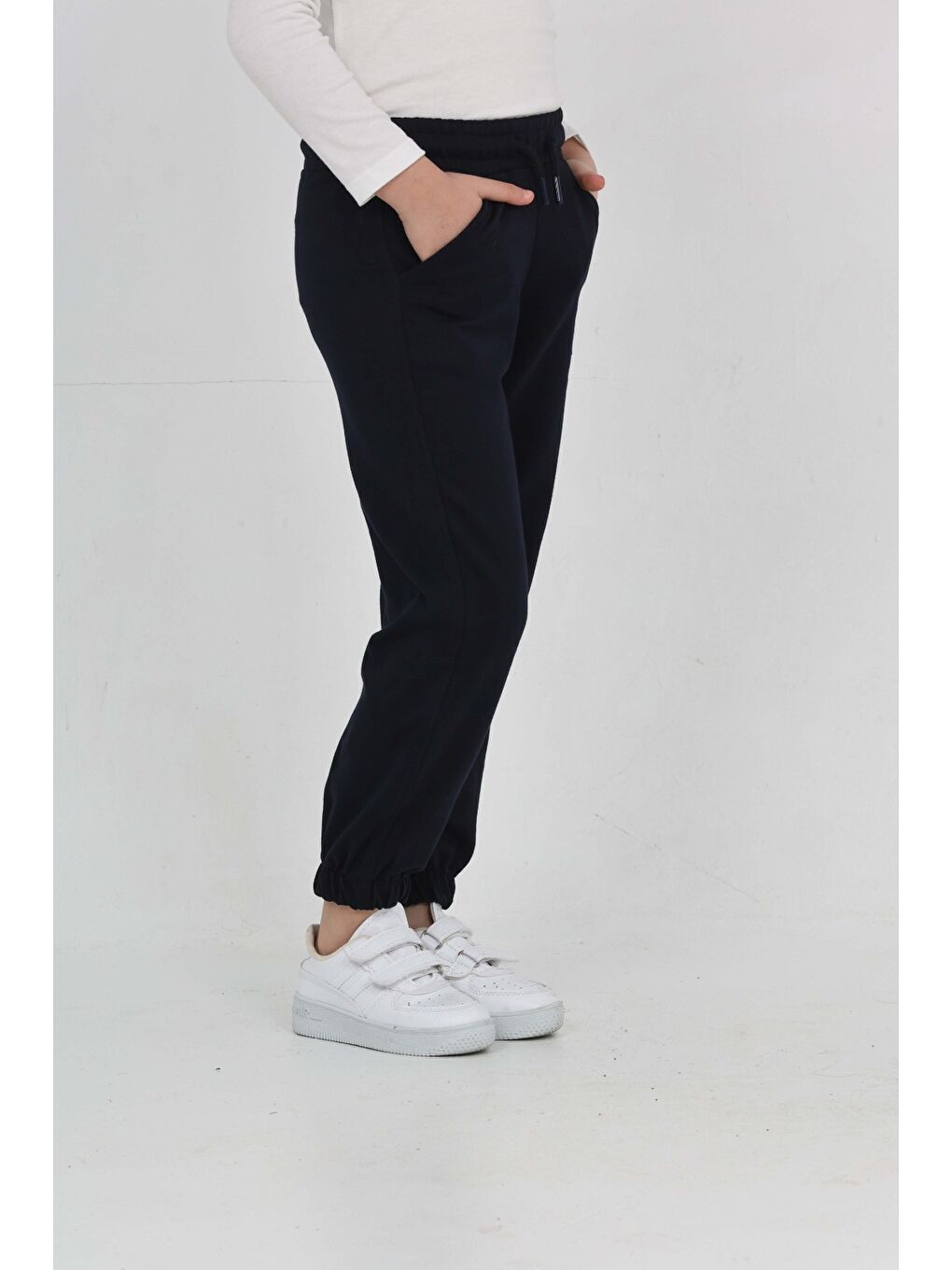 Lacivert Kız Çocuk Tonaton Nakışlı Eşofman Alt-1