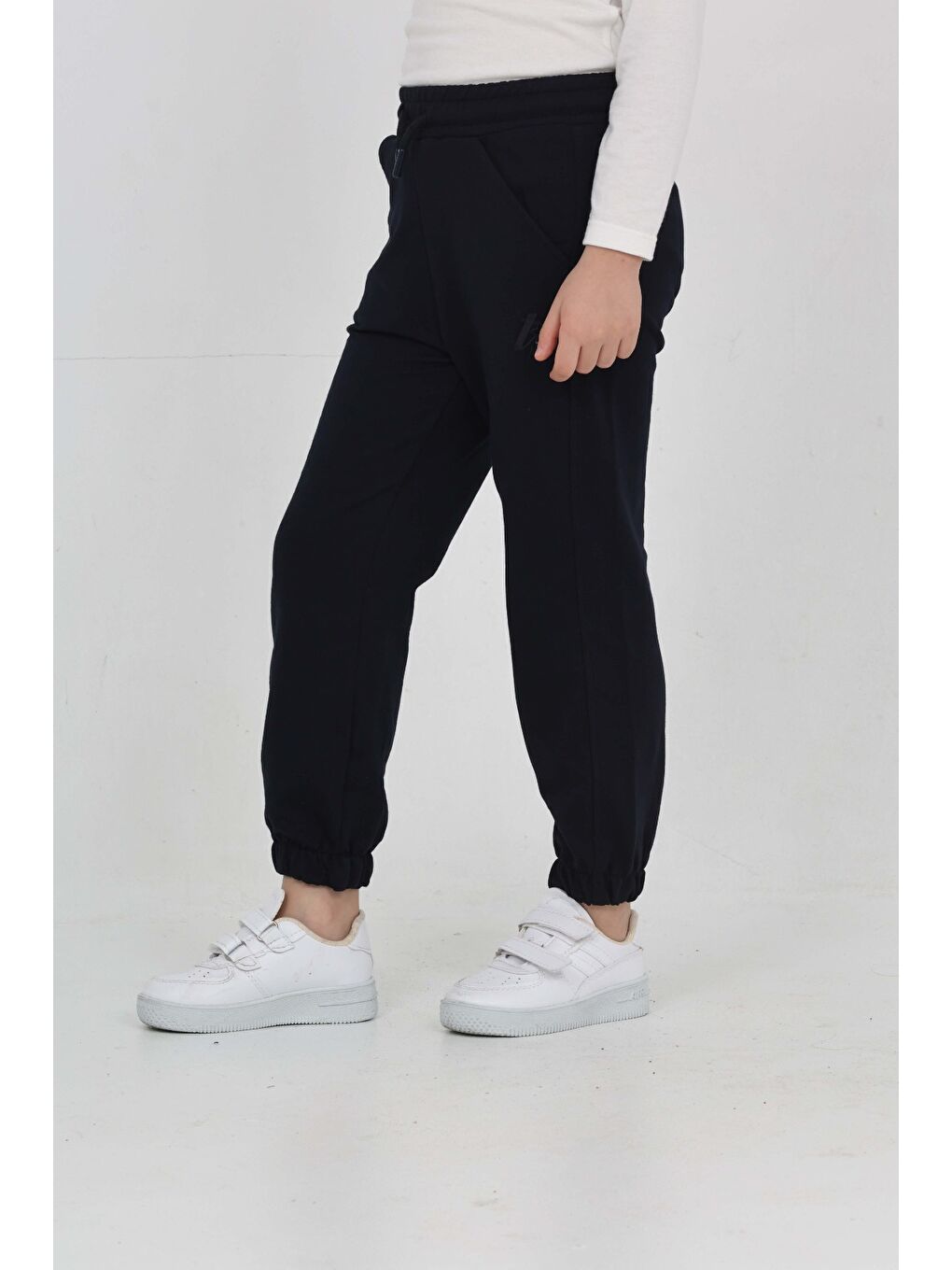 Lacivert Kız Çocuk Tonaton Nakışlı Eşofman Alt-3