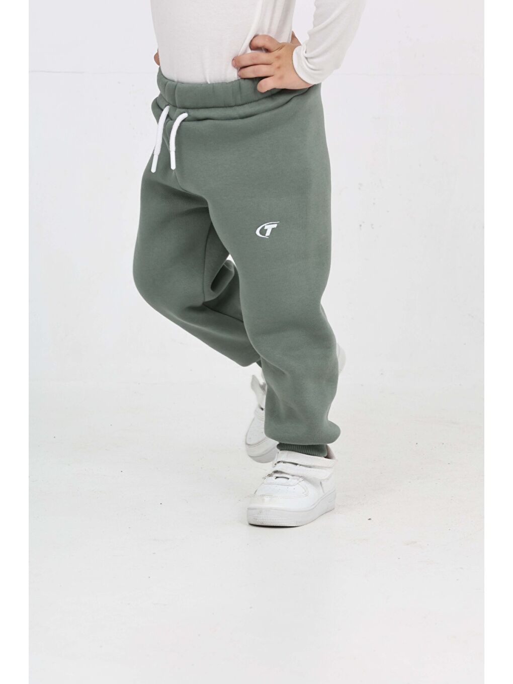 Yeşil Erkek Çocuk T Nakışlı Eşofman Alt-2