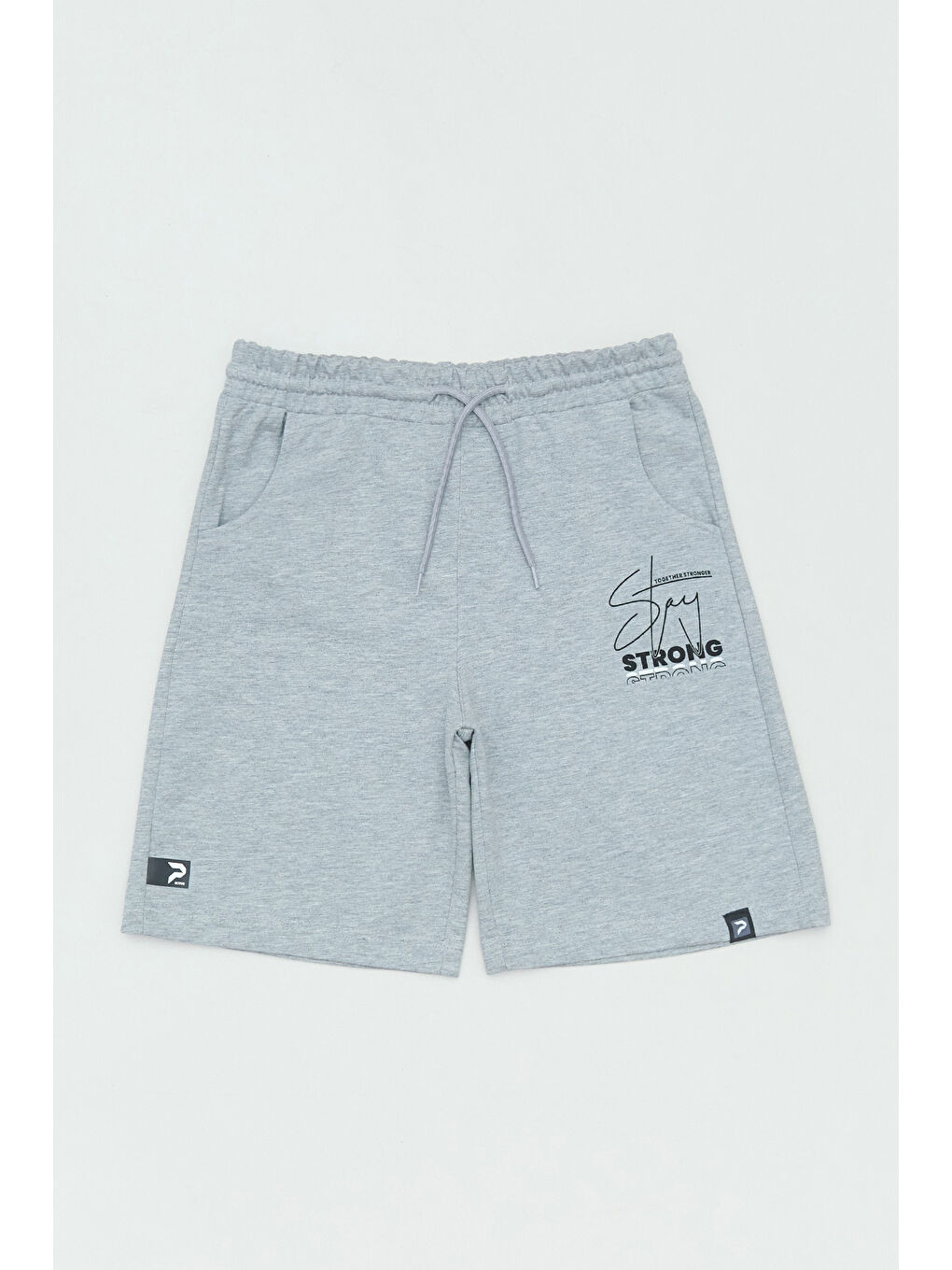 Gri Stay Strong Baskılı Erkek Çocuk Şort