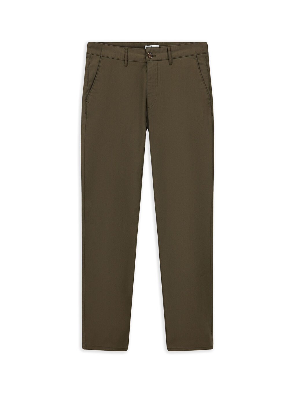 Haki Regular Fit Desenli Elastanlı Kanvas / Chino Pantolon