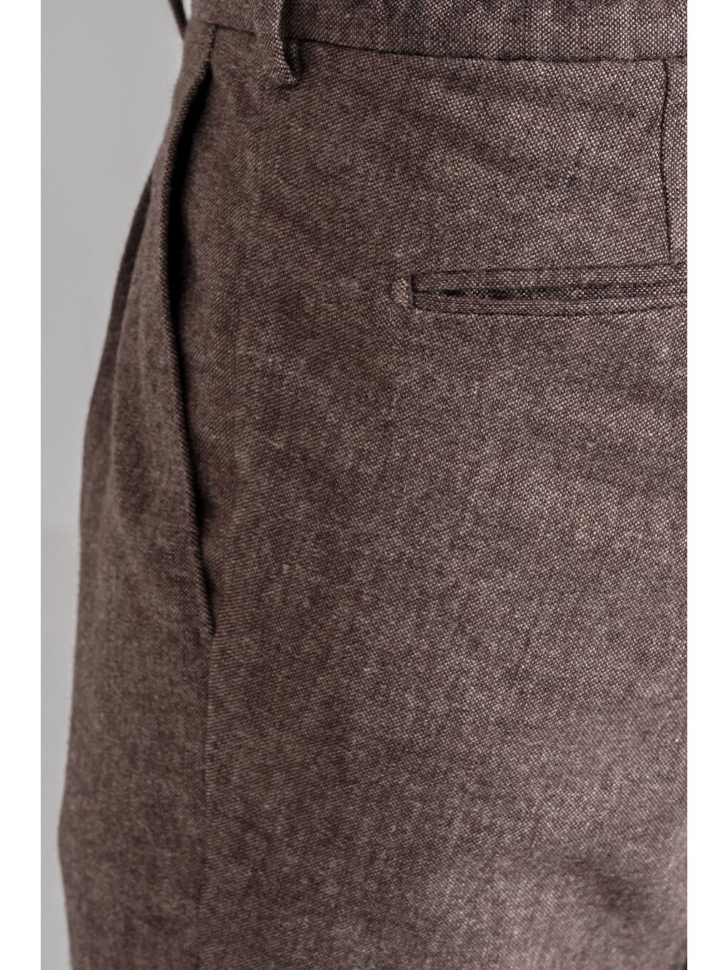 Kahverengi Giotelli Erkek Kahve Dar Kesim Slim Fit Yünlü Dokuma Yan Cep Normal Bel Pantolon-3