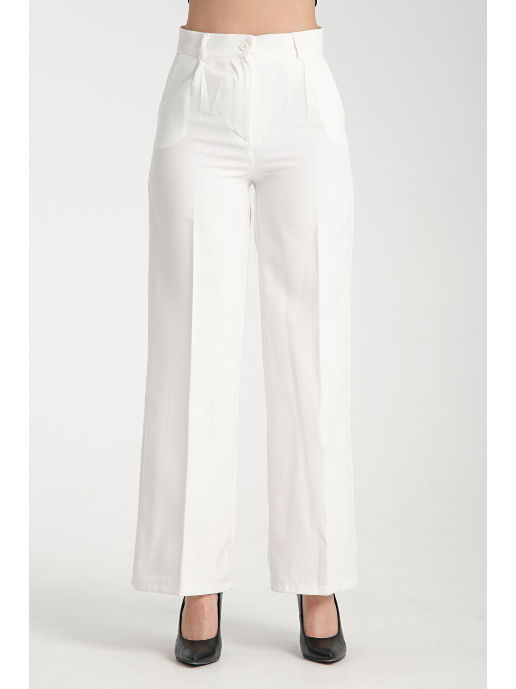 Ekru Kadın Palazzo Oversize Pantolon 2983