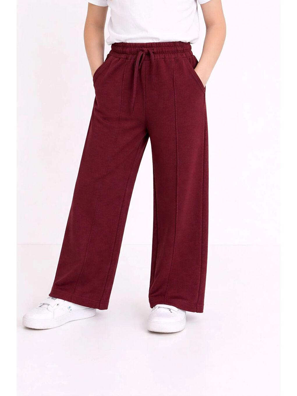 Mor Kız Çocuk Dökümlü Modal Pantolon 20608-2