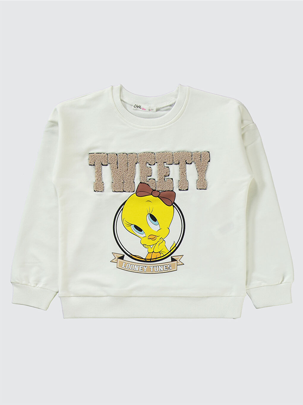 Civil Tweety Kız Çocuk Eşofman Takımı 6-9 Yaş Ekru - 2