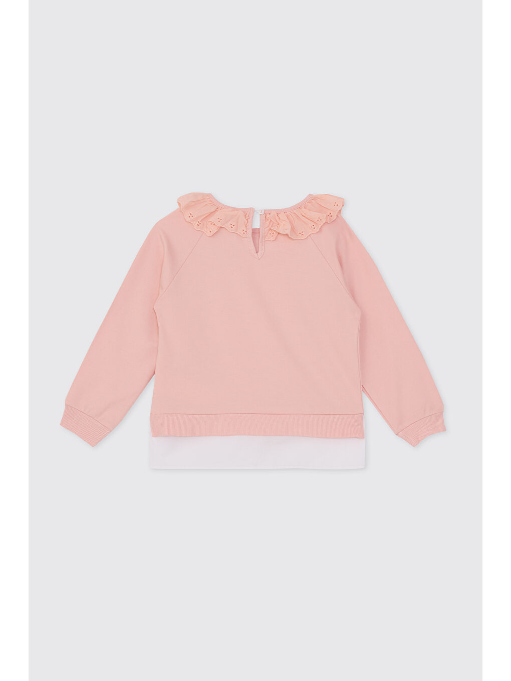 Pembe Kız Çocuk Pudra Sweatshirt-1