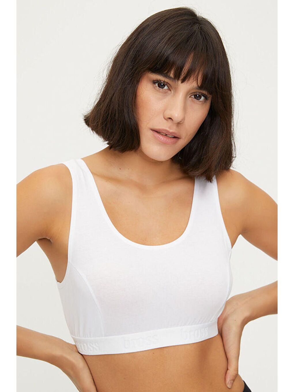 Karışık Likralı 2li Kadın Büstiyer Crop-2