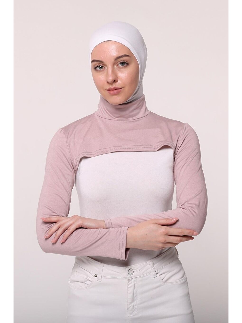 Altobeh Pembe Balıkçı Yakalı Boyunluklu Kolluk - 1