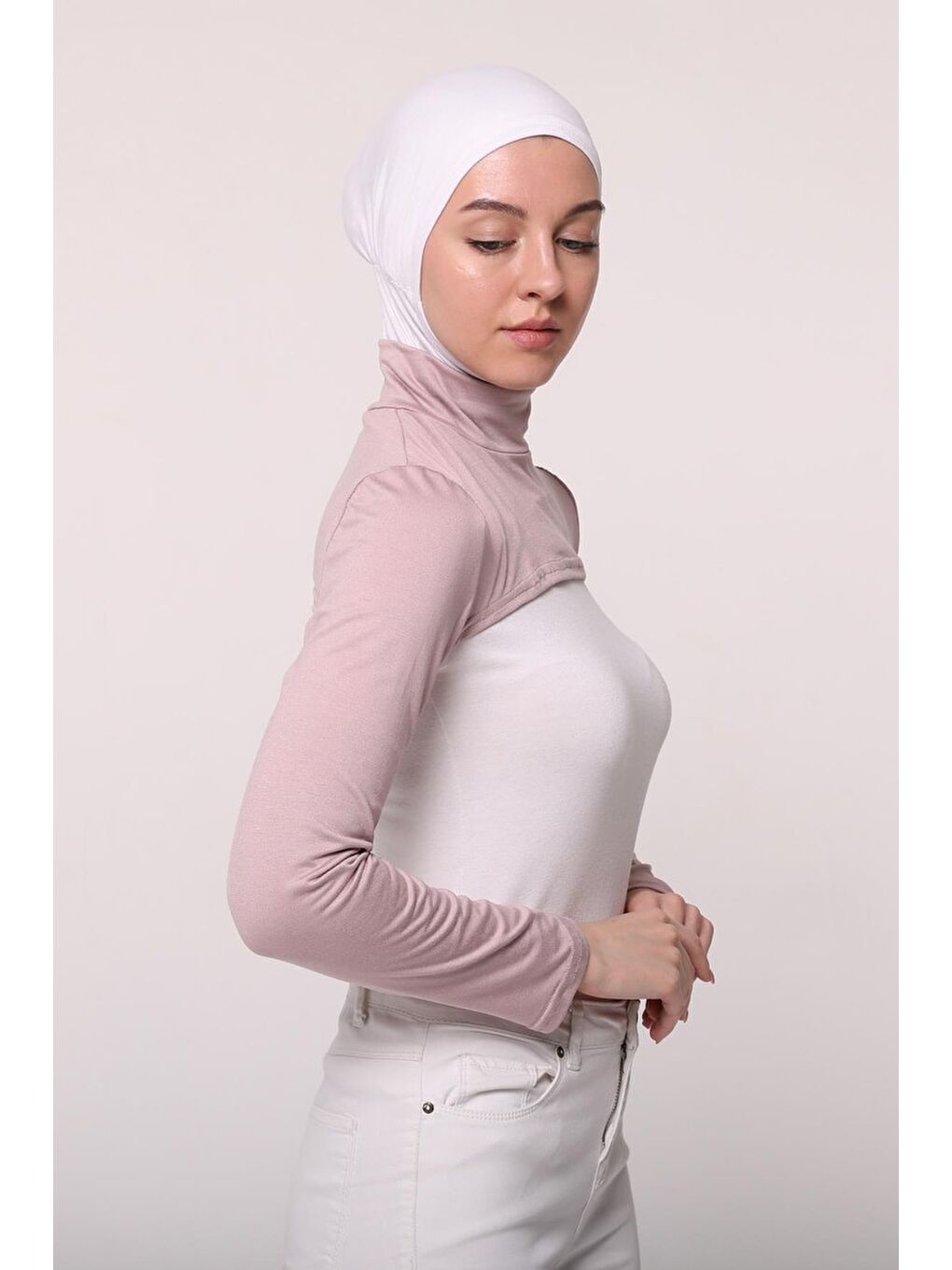 Altobeh Pembe Balıkçı Yakalı Boyunluklu Kolluk - 2